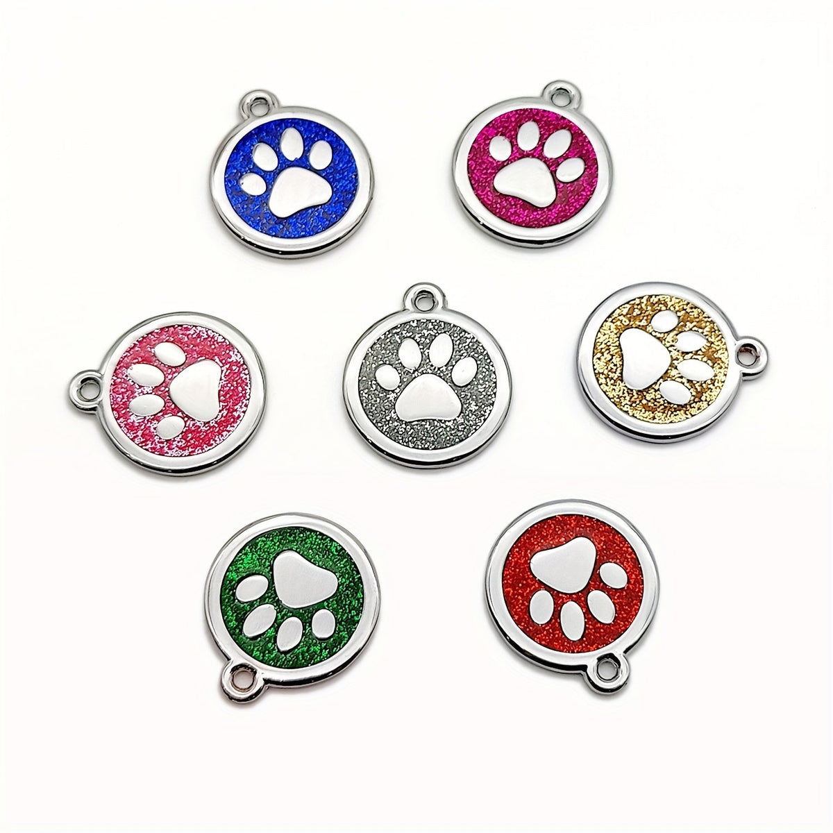 Médaille ronde pailletée avec patte – Personnalisable – photo produit 4