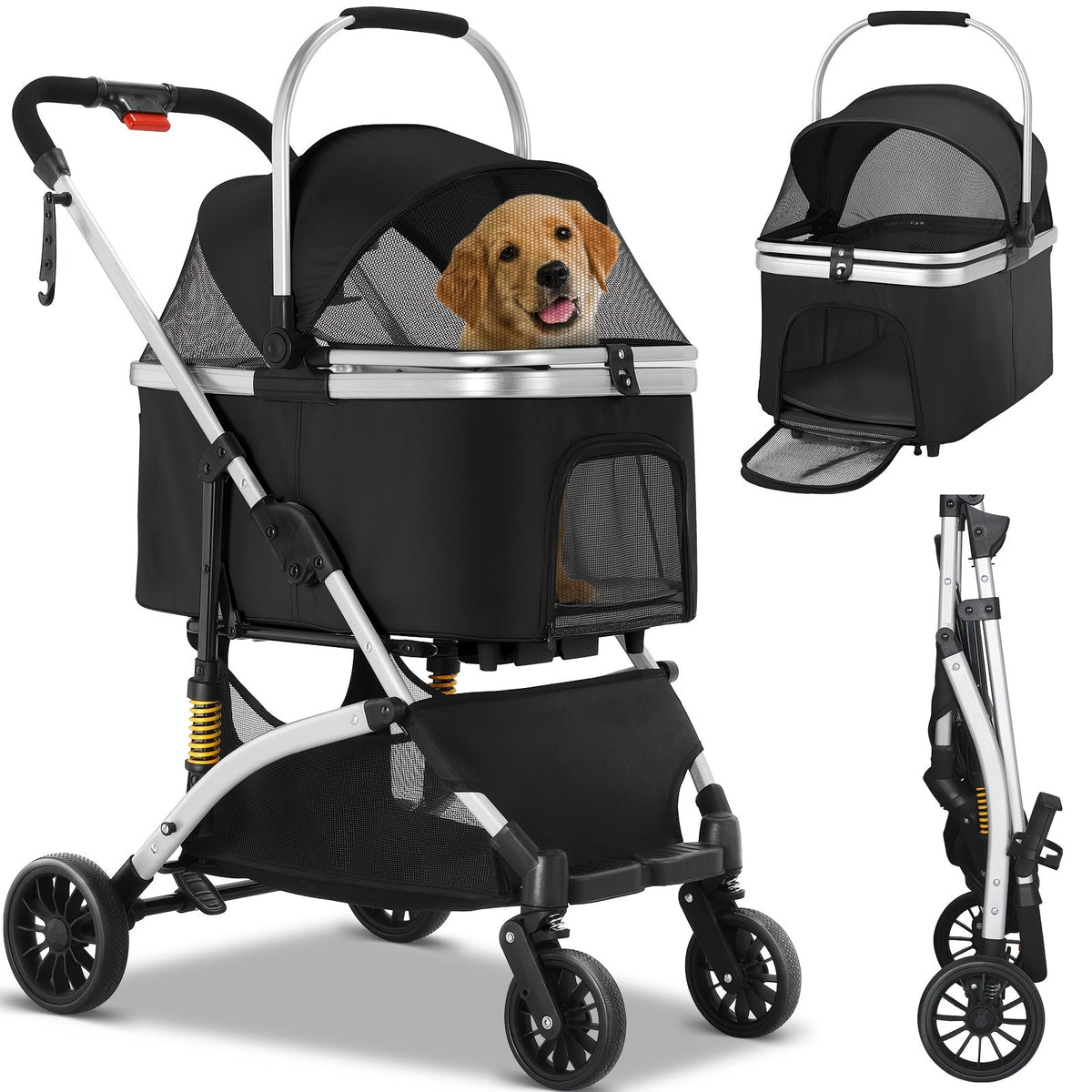 Poussette 3-en-1 pliable – Chien & chat – photo produit 15