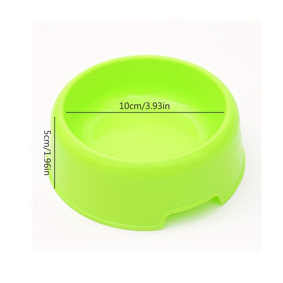 1pc/3pcs/5pcs Adorable Candy Color Small Pet Bowls for Dogs and Cats - Non-Slip Food and Water Feeder Sets