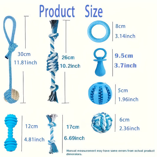 5 jouets à mâcher pour chiens de petite taille et chiots, styles et couleurs aléatoires, adaptés à la dentition et au divertissement, comprenant une corde nouée, une balle en corde, un anneau à picots et plus encore