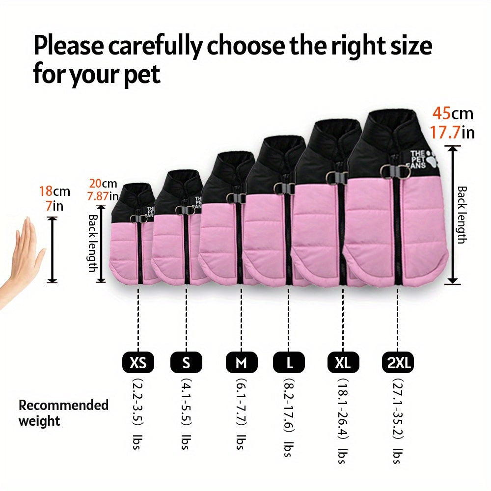 Manteau chaud pour chien – Anneaux laisse intégrés – photo produit 3