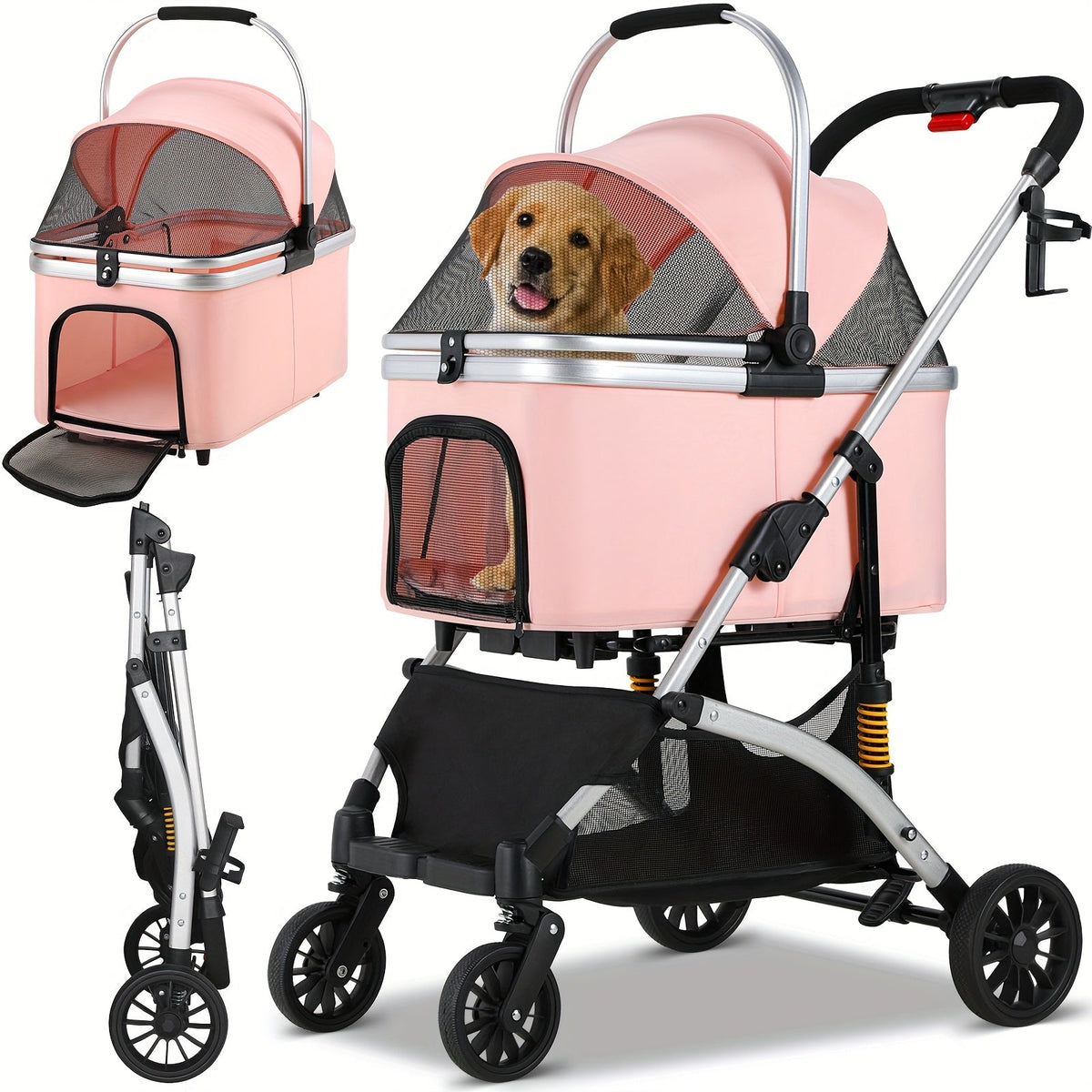 Poussette 3-en-1 pliable – Chien & chat – photo produit 12