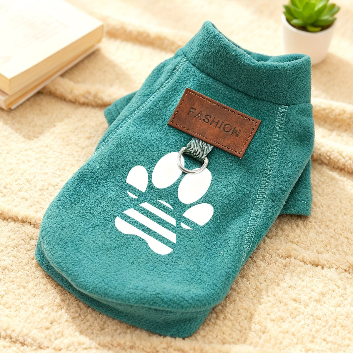 Pull doux motif patte – Anneau pour laisse – photo produit 8