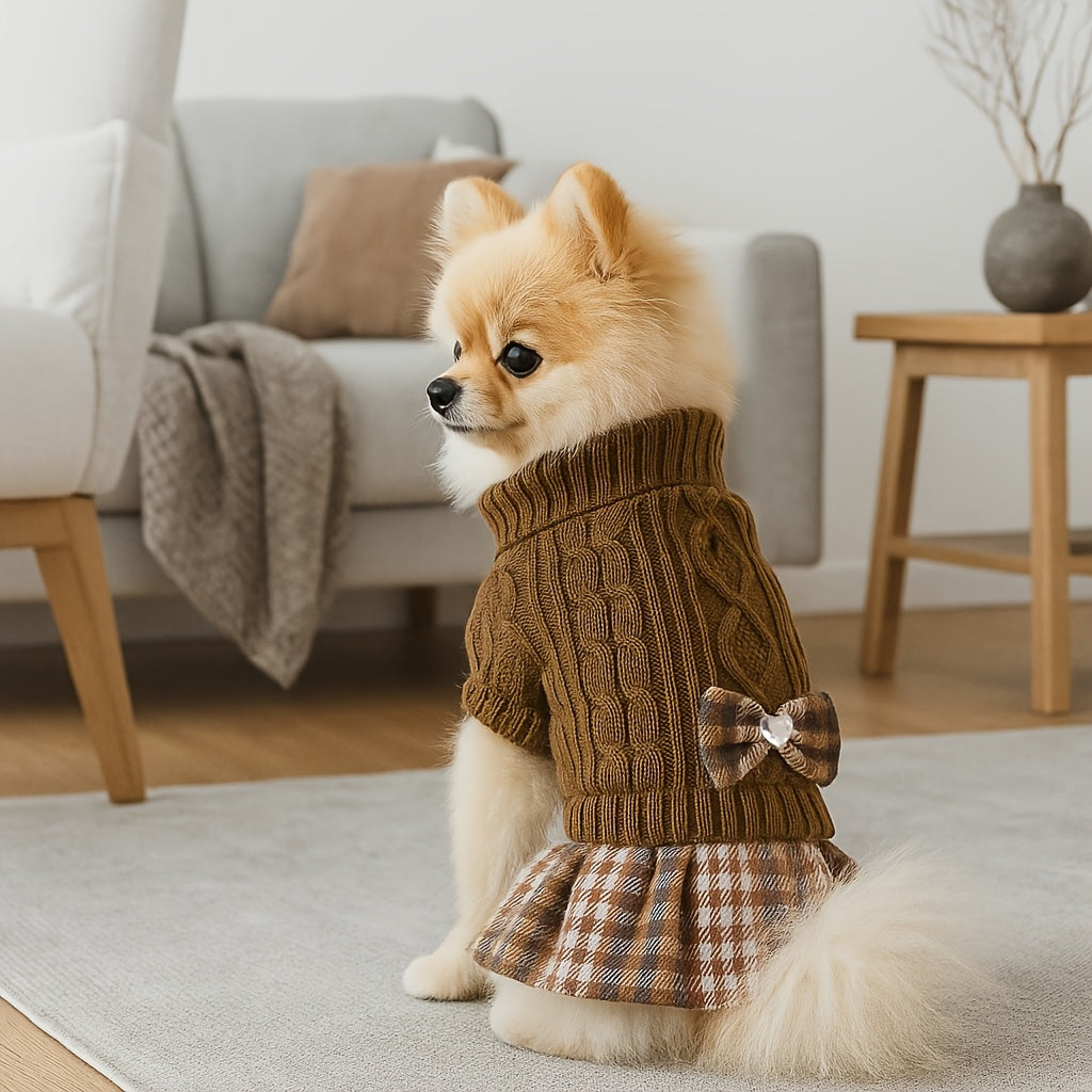 Robe-pull à col roulé – Petit chien – photo produit 5