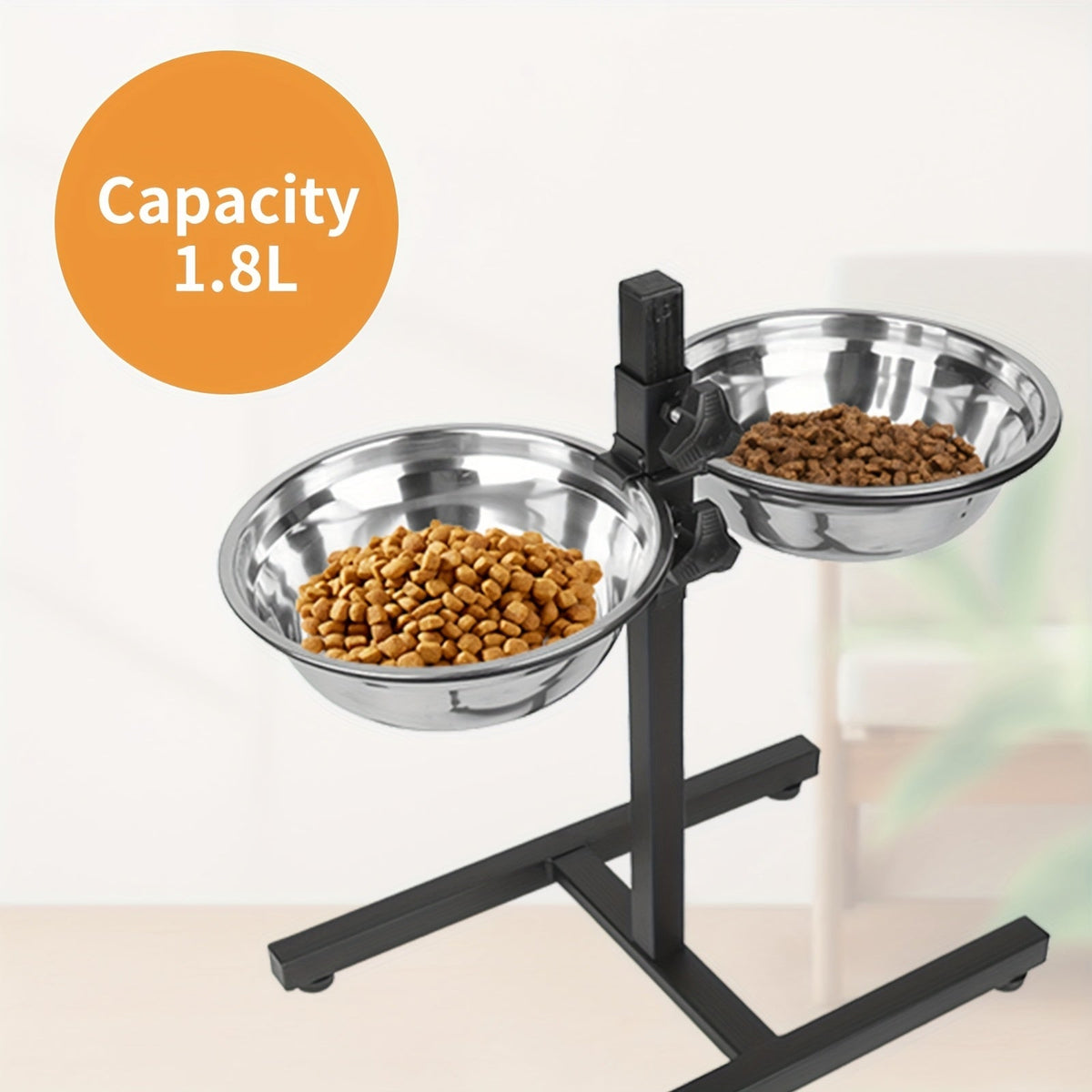 Gamelles surélevées réglables 1,8 L – Support pliable – photo produit 3