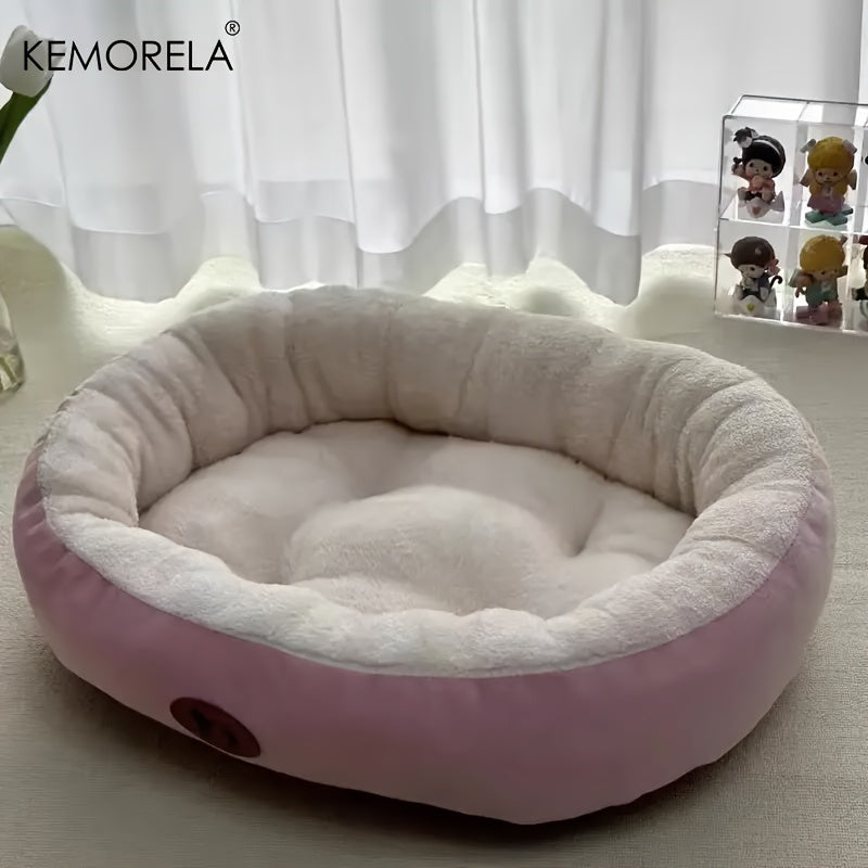Lit ovale en peluche – Chien & chat – photo produit 8