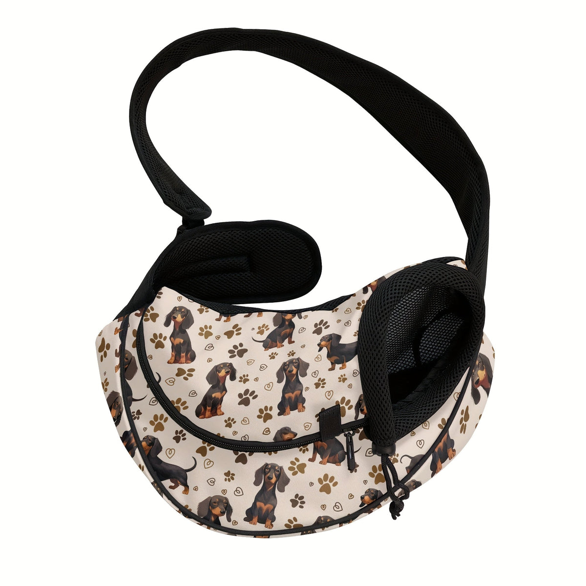 Sac bandoulière imprimé – Chiot & petit chien – photo produit 11