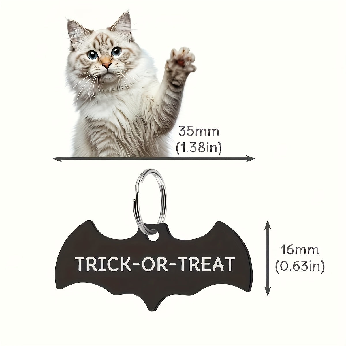 Médaille chauve-souris personnalisable – Chien & chat – photo produit 8