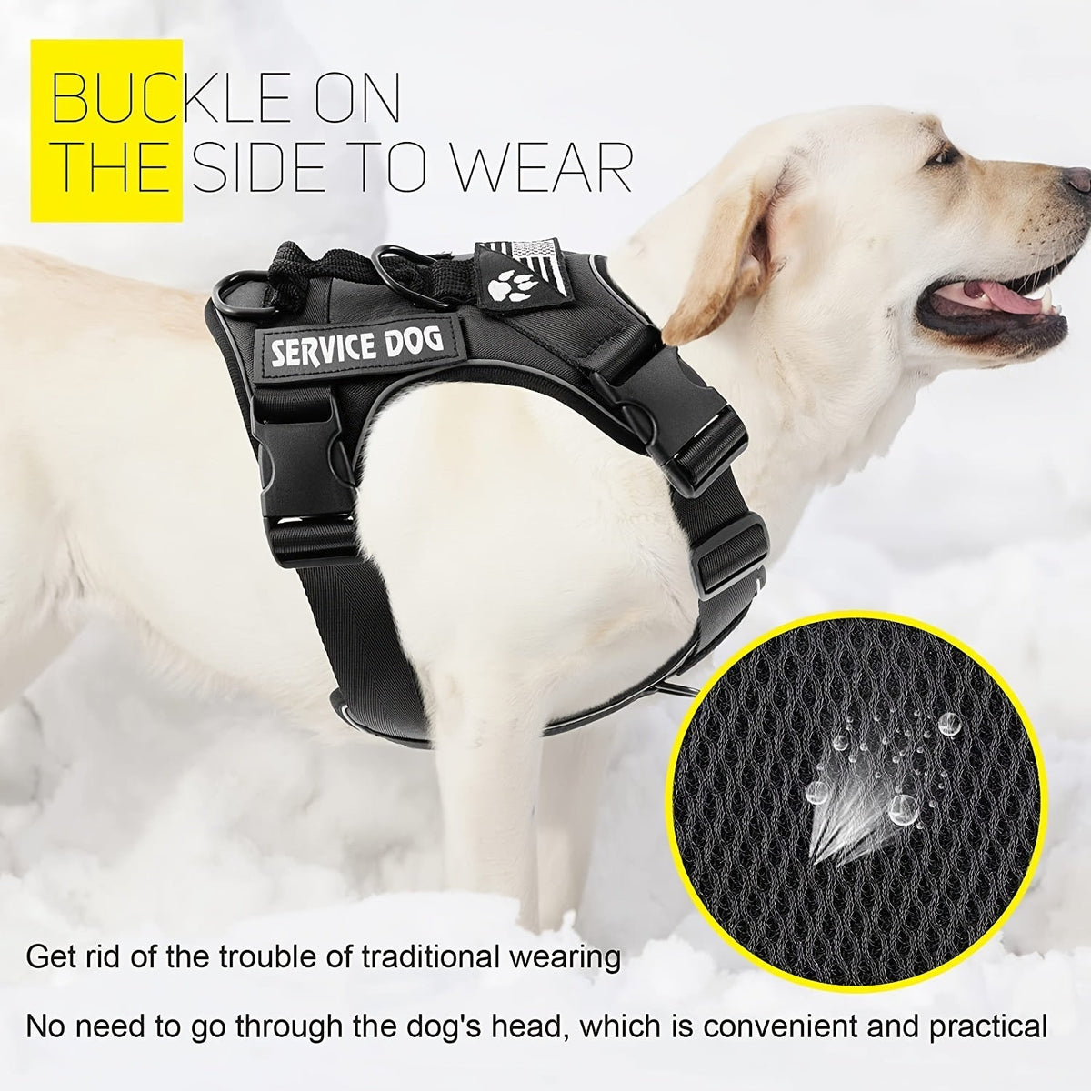 Harnais réfléchissant pour chien – Bandes personnalisables – photo produit 5