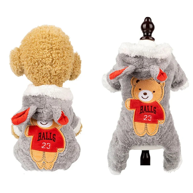 Pyjama cartoon chaud – Petit chien & chat – photo produit 12