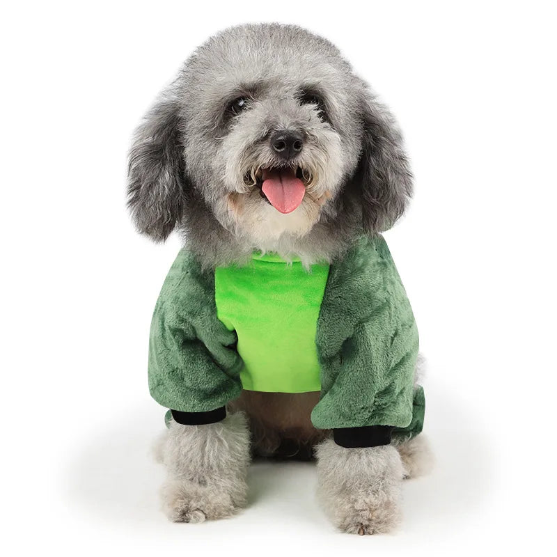 Pyjama cartoon chaud – Petit chien & chat – photo produit 5