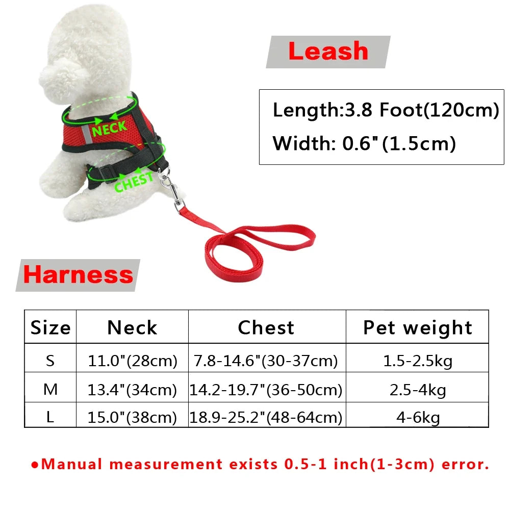 Harnais + laisse en maille respirante – Petit & moyen chien – photo produit 5