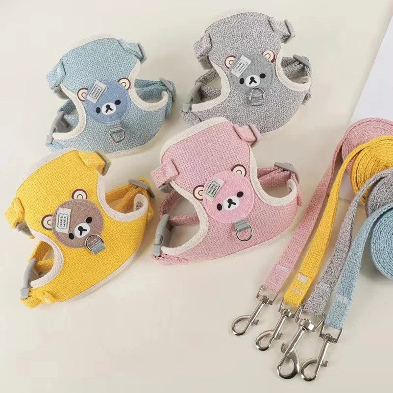 Harnais ourson + laisse assortie – Petit & moyen chien – photo produit 2