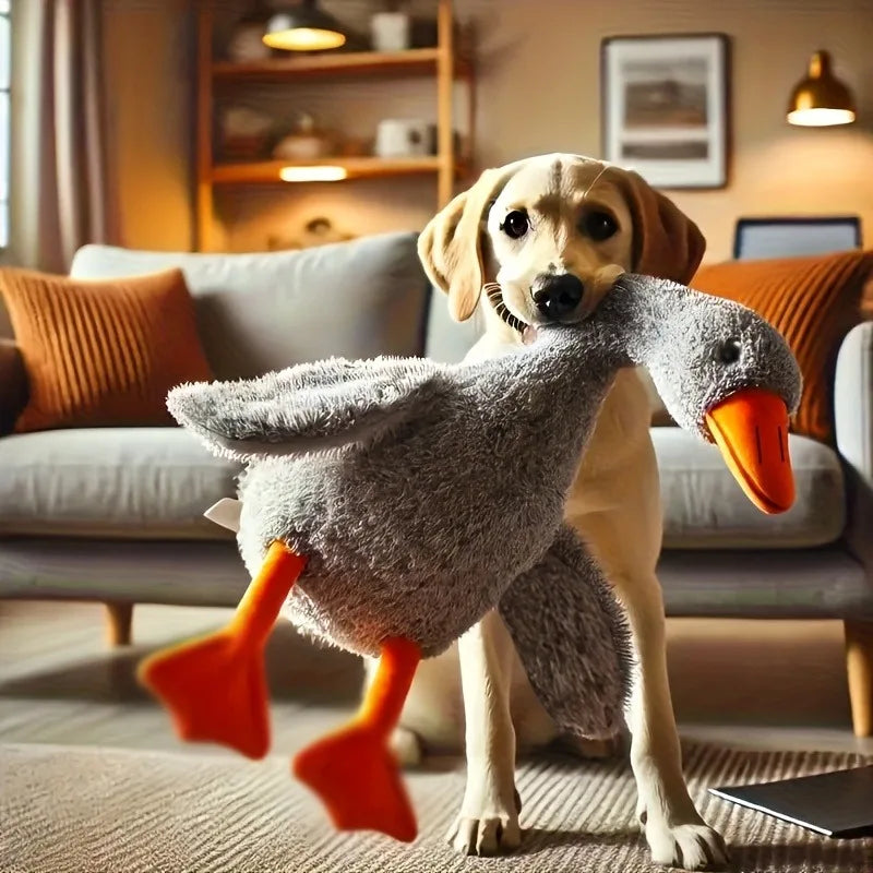 Peluche colorée en forme de canard de 50 cm pour chats et chiens, compagnon relaxant pour animaux de compagnie, compagnon pour chiens soulageant l'anxiété, cadeau pour animaux de compagnie permettant de libérer leur énergie