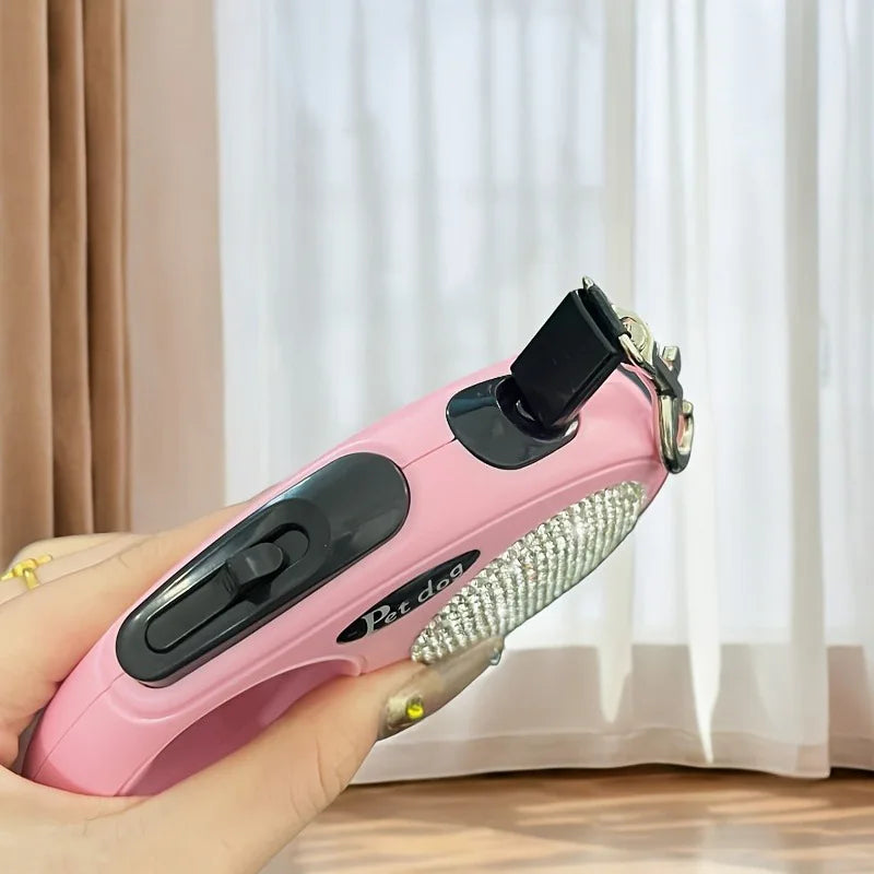 Laisse rétractable 3 m avec strass – Rose – photo produit 4