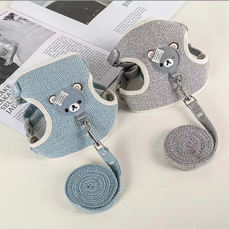 Harnais ourson + laisse assortie – Petit & moyen chien – photo produit 4