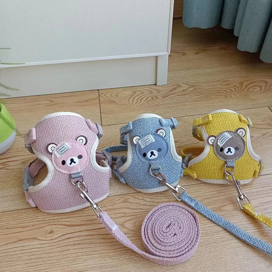 Harnais ourson + laisse assortie – Petit & moyen chien – vue principale