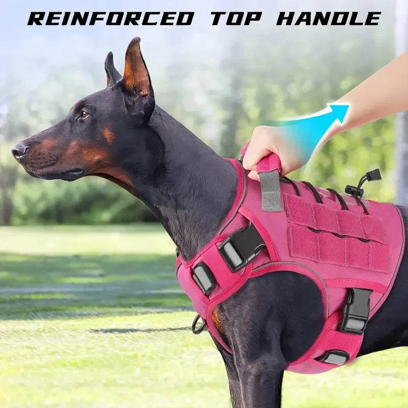 Harnais tactique réfléchissant – Anti-traction avec poignée – photo produit 5