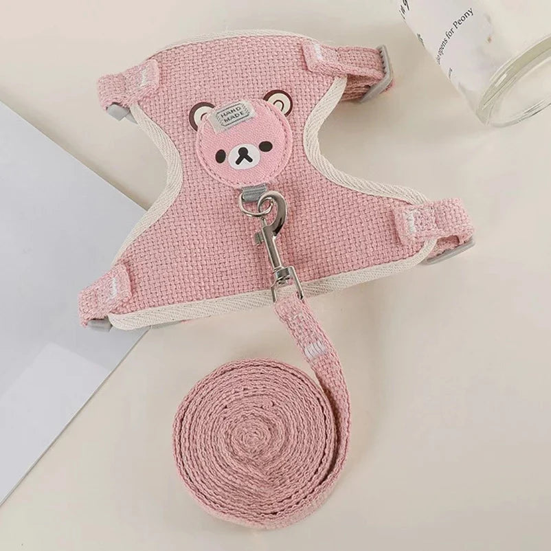Harnais ourson + laisse assortie – Petit & moyen chien – photo produit 10