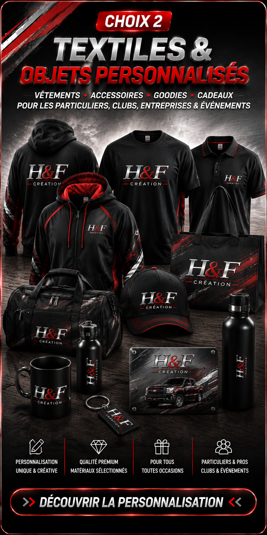 H&F Textiles et Objets personnalisés