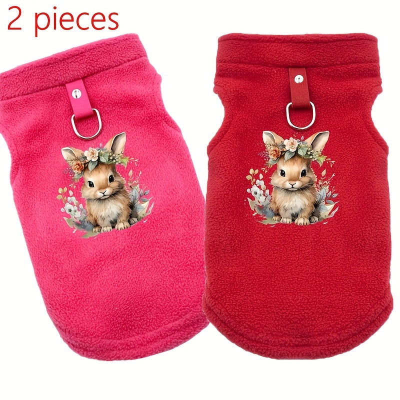 Lot de 2 gilets de Pâques – Imprimé lapin – photo produit 6