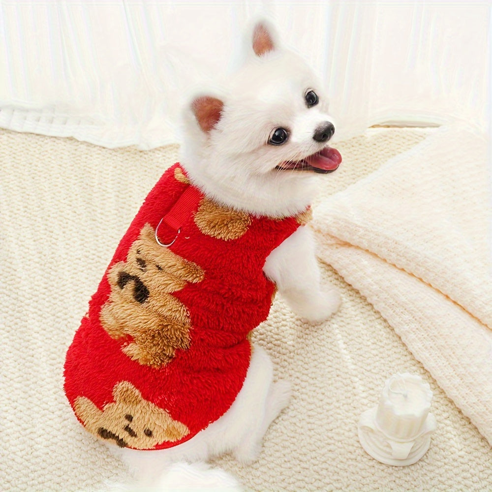 Pull peluche rouge – Motif petits ours – photo produit 10