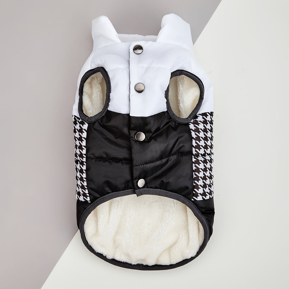 Manteau d’hiver matelassé – Patchwork tricolore – photo produit 11