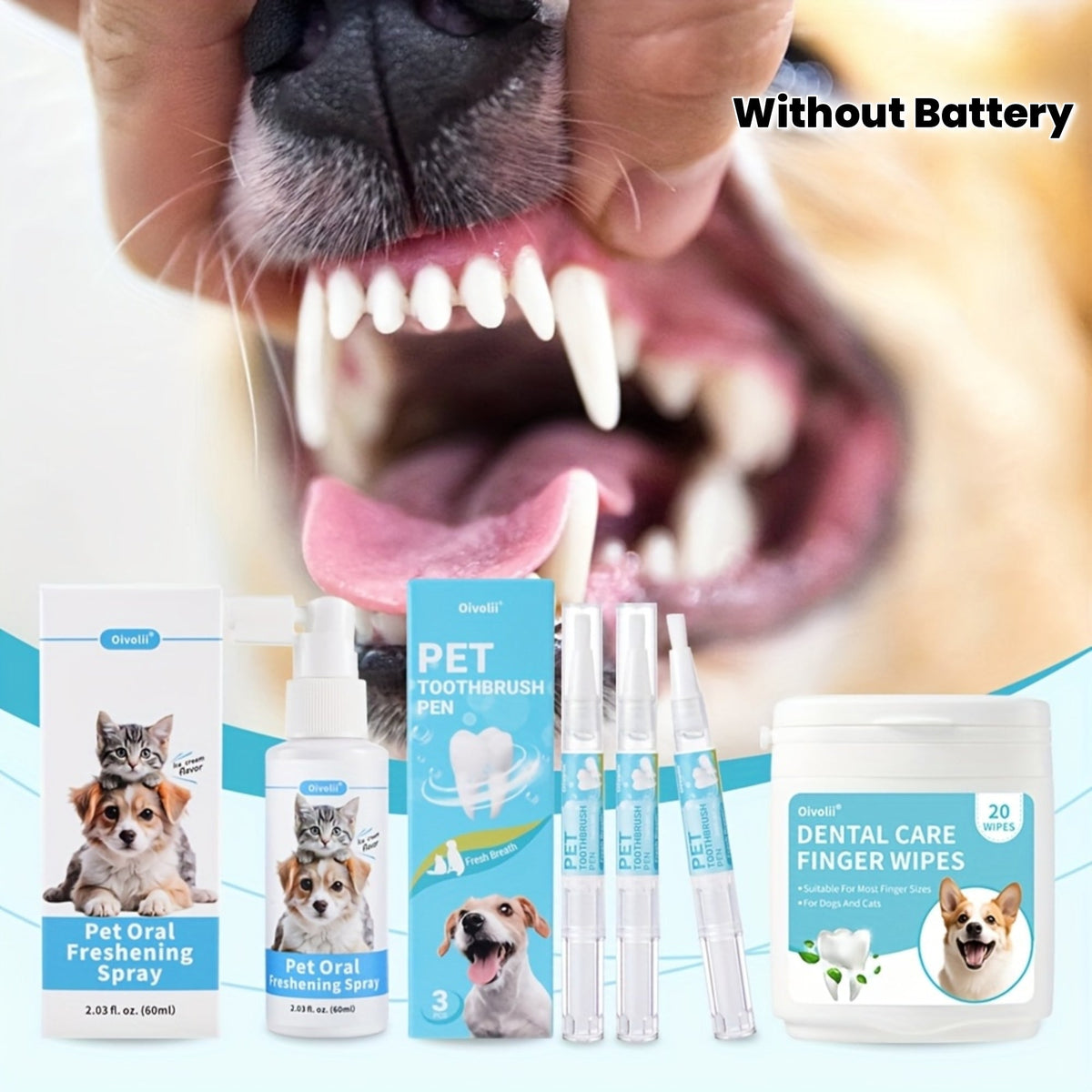 Kit de soins bucco-dentaires – Chien & chat – vue principale