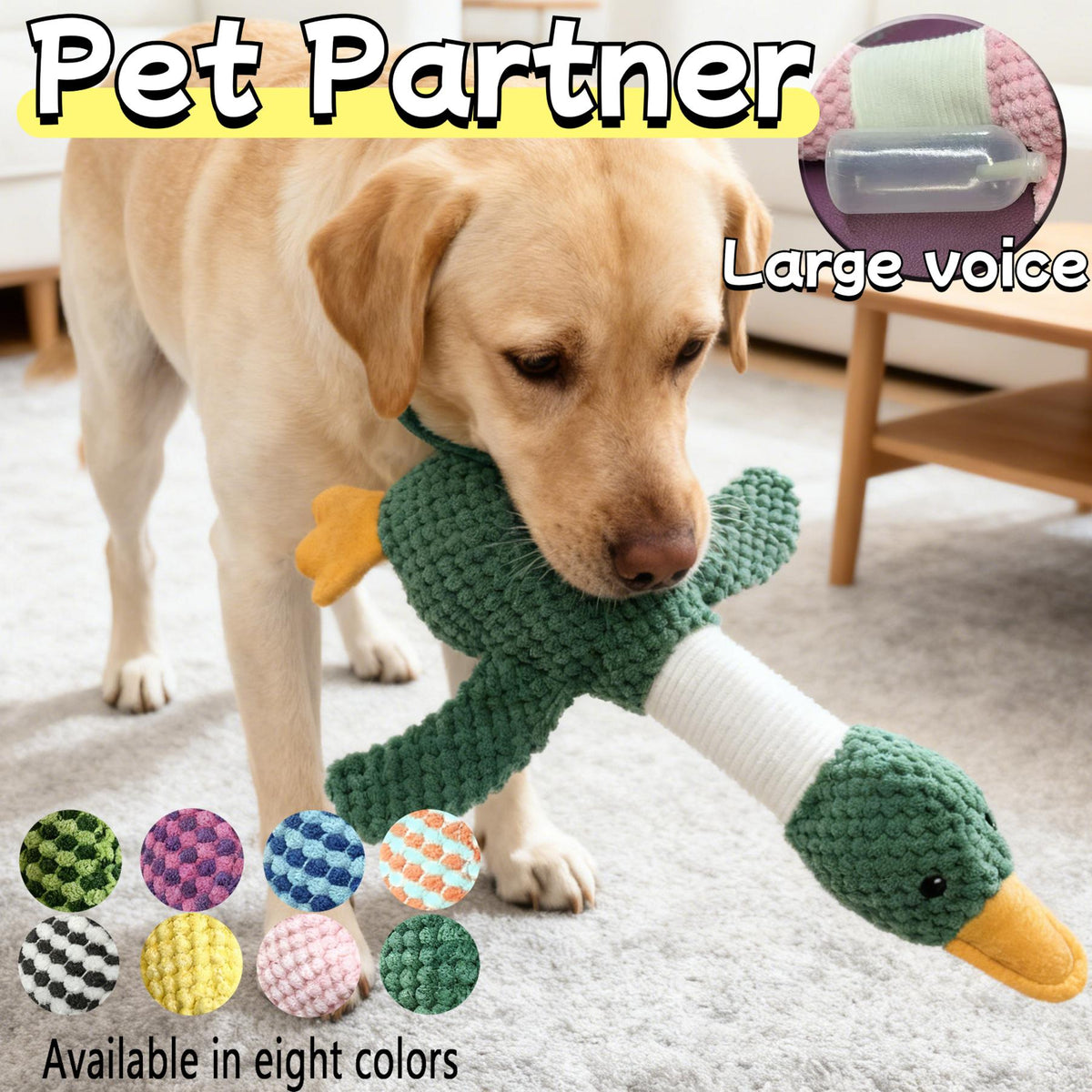 Oie sonore en peluche pour chien – Résistante aux morsures – photo produit 5