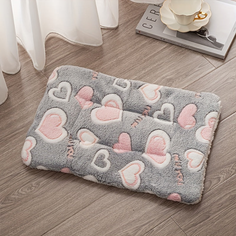 Tapis épais motif cœurs – Chien & chat – vue principale