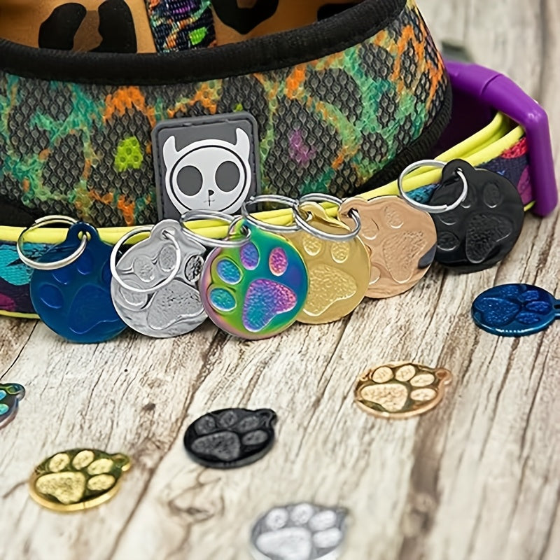 Médaille ronde personnalisable – Motif patte – photo produit 8