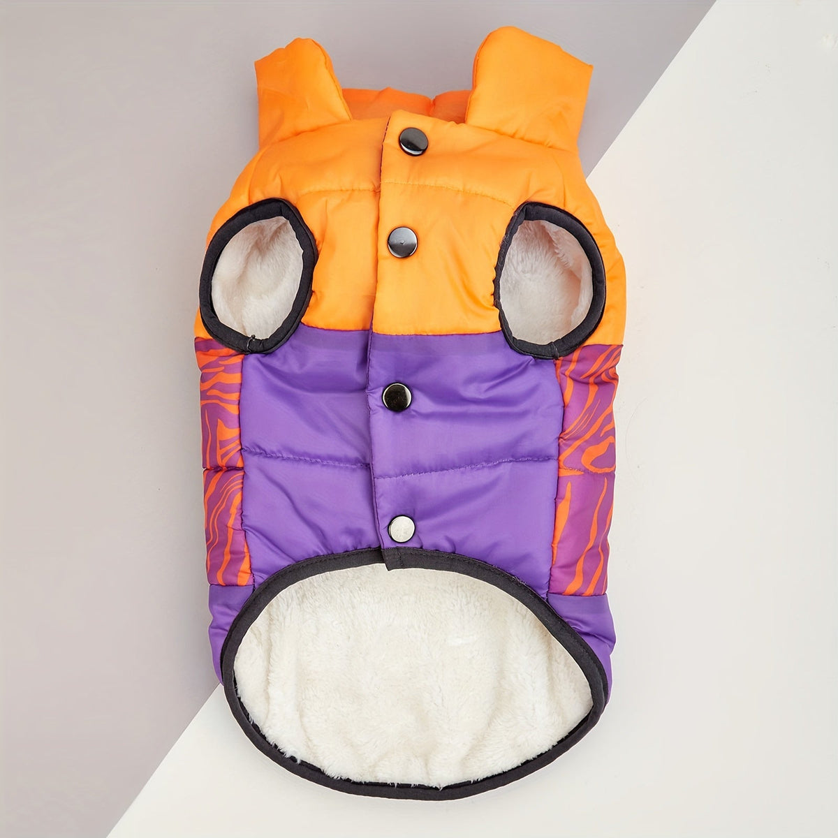 Manteau d’hiver matelassé – Patchwork tricolore – photo produit 17