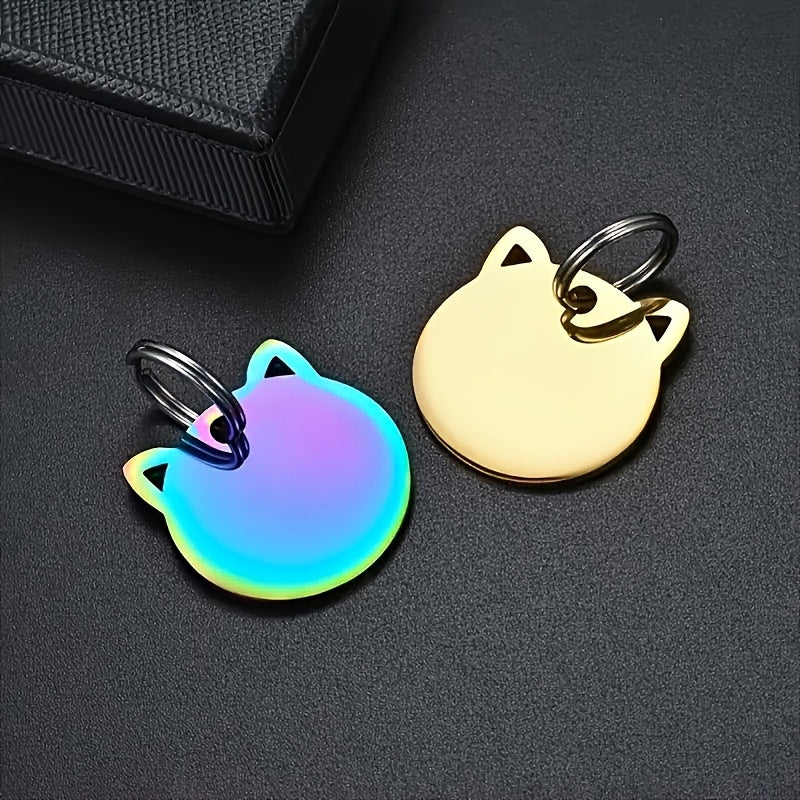 Médaille tête de chat personnalisable – Nom & téléphone – photo produit 4