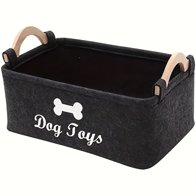 Panier pliable pour jouets – Poignées en bois – photo produit 9