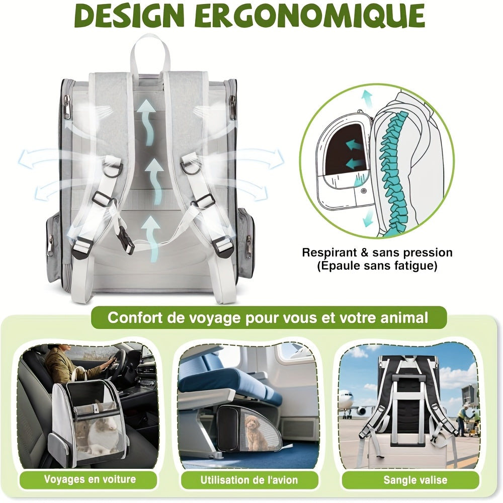 Sac à dos spacieux en maille – Chien & chat – photo produit 6