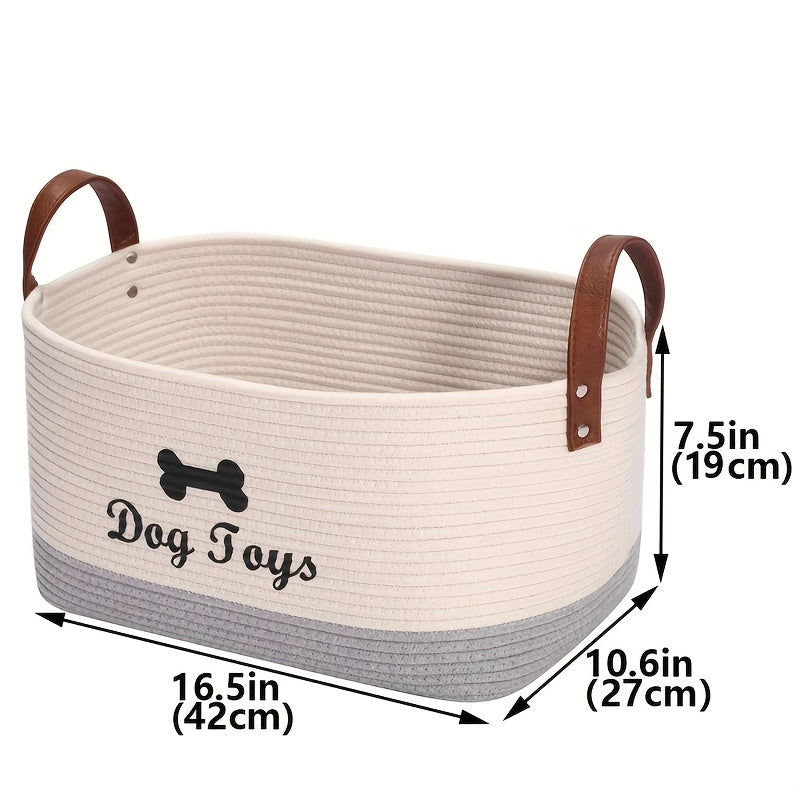 Panier de rangement pour accessoires chien – Beige – photo produit 3