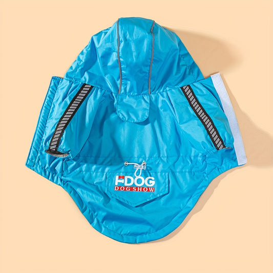 Veste coupe-vent pour chien, disponible en rouge et en bleu, parfait pour des journées à la mer