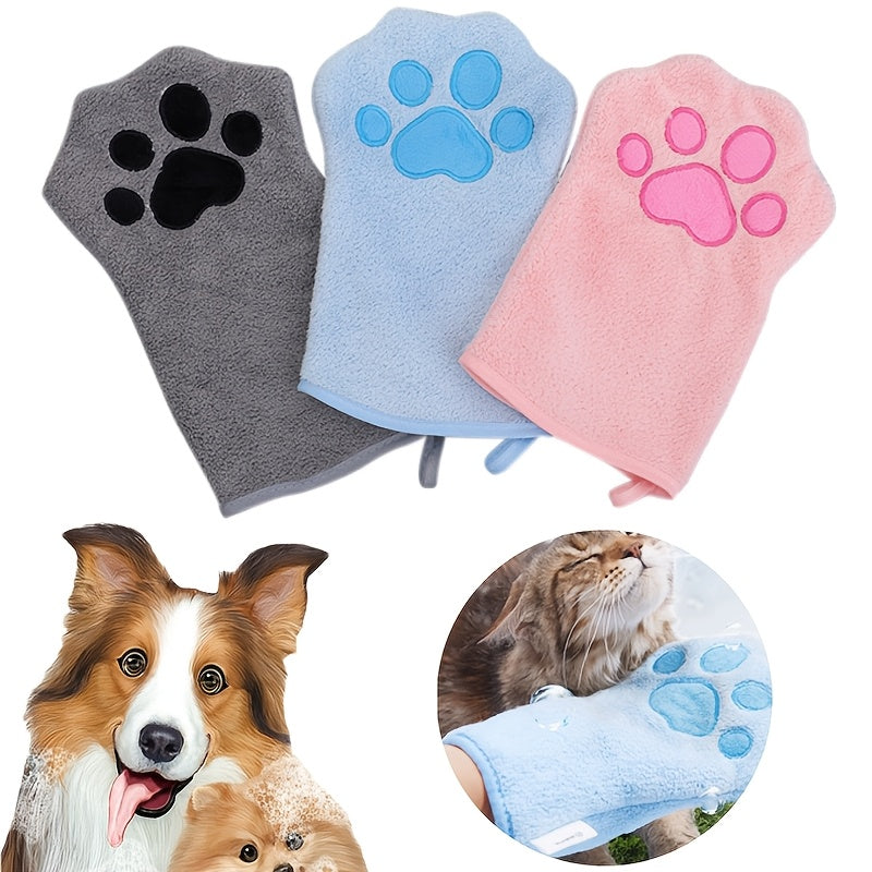 Gants de toilette microfibre – Chien & chat – photo produit 3