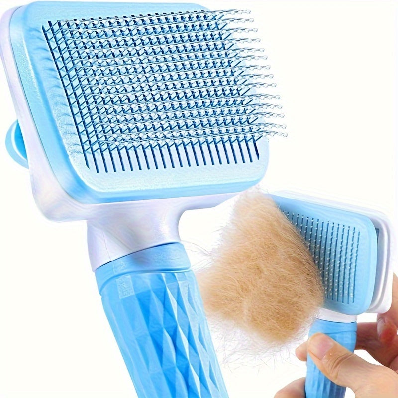 Brosse de toilettage pour la mue des chiens et des chats, un outil facile à utiliser en un clic pour éliminer le sous-poil mort, diverses couleurs