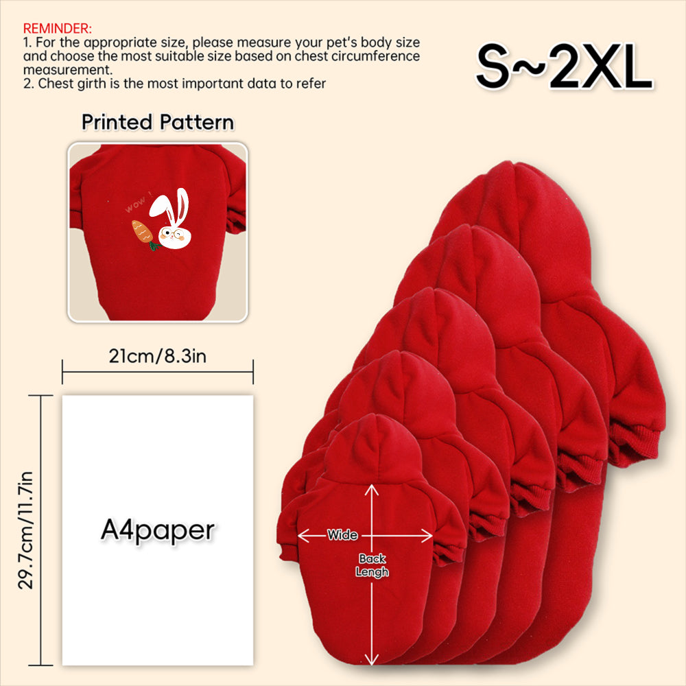 Sweat lapin & carotte – Capuche pour chien – photo produit 9