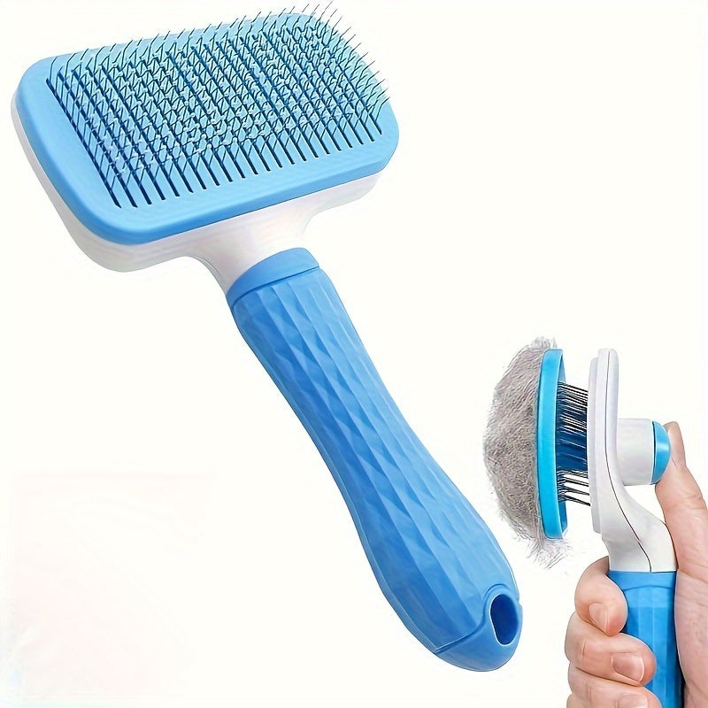 Brosse de toilettage pour la mue des chiens et des chats, un outil facile à utiliser en un clic pour éliminer le sous-poil mort, diverses couleurs