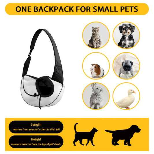 Sac en bandoulière pour transport de chiot et de petit chien, divers motif imprimés