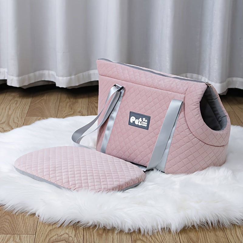 Sac de transport pour chien et chat, intérieur rembourré, bien chaud, épais et confortable, rose