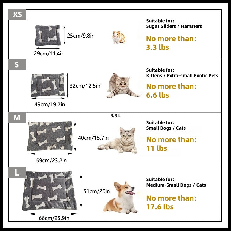 Tapis en peluche double face – Chien & chat – photo produit 3