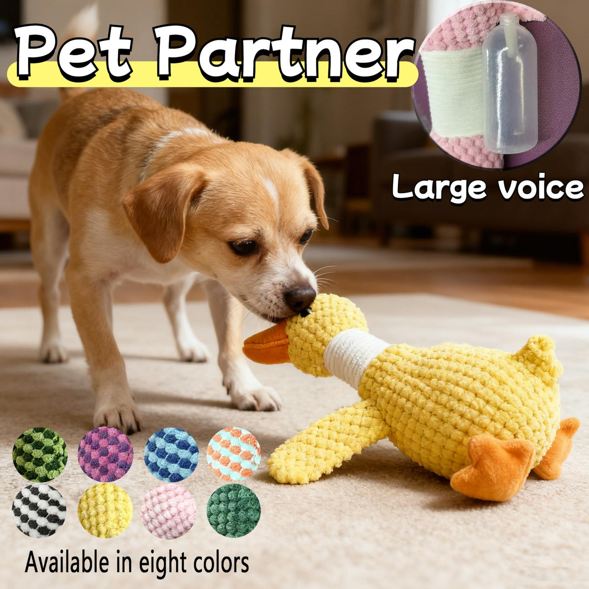 Oie sonore en peluche pour chien – Résistante aux morsures – photo produit 6