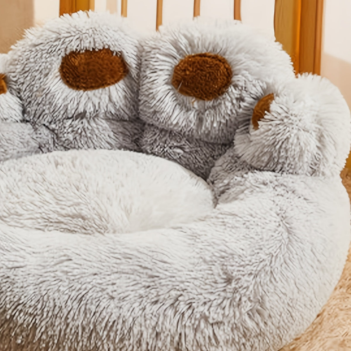 Lit patte d’ours en peluche – Chaud & douillet – photo produit 5