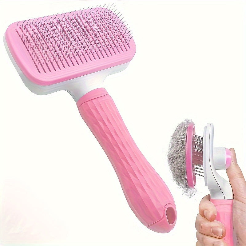 Brosse de toilettage pour la mue des chiens et des chats, un outil facile à utiliser en un clic pour éliminer le sous-poil mort, diverses couleurs
