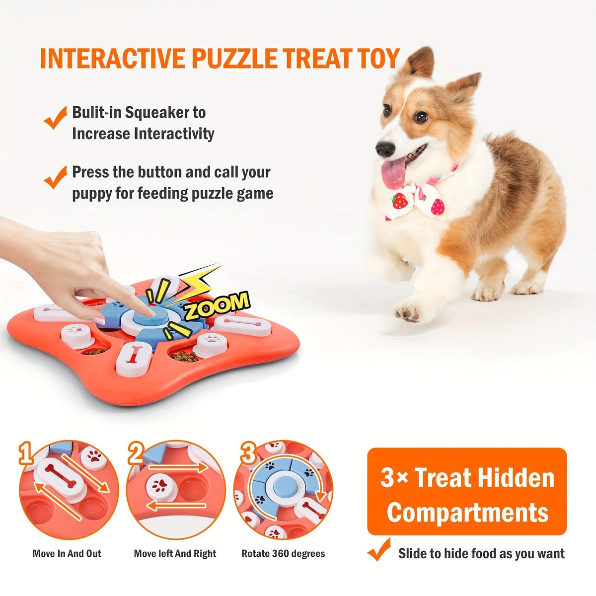Jouet puzzle distributeur de friandises – Pour chien – photo produit 3