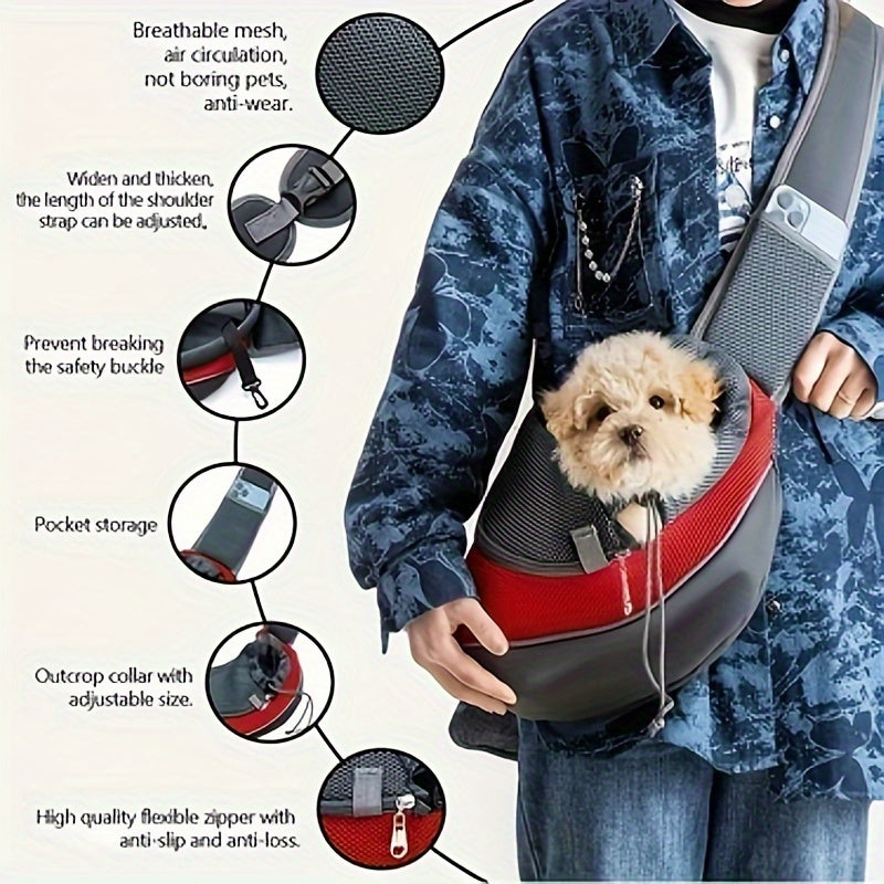 Sac bandoulière respirant – Petit & moyen chien – photo produit 6