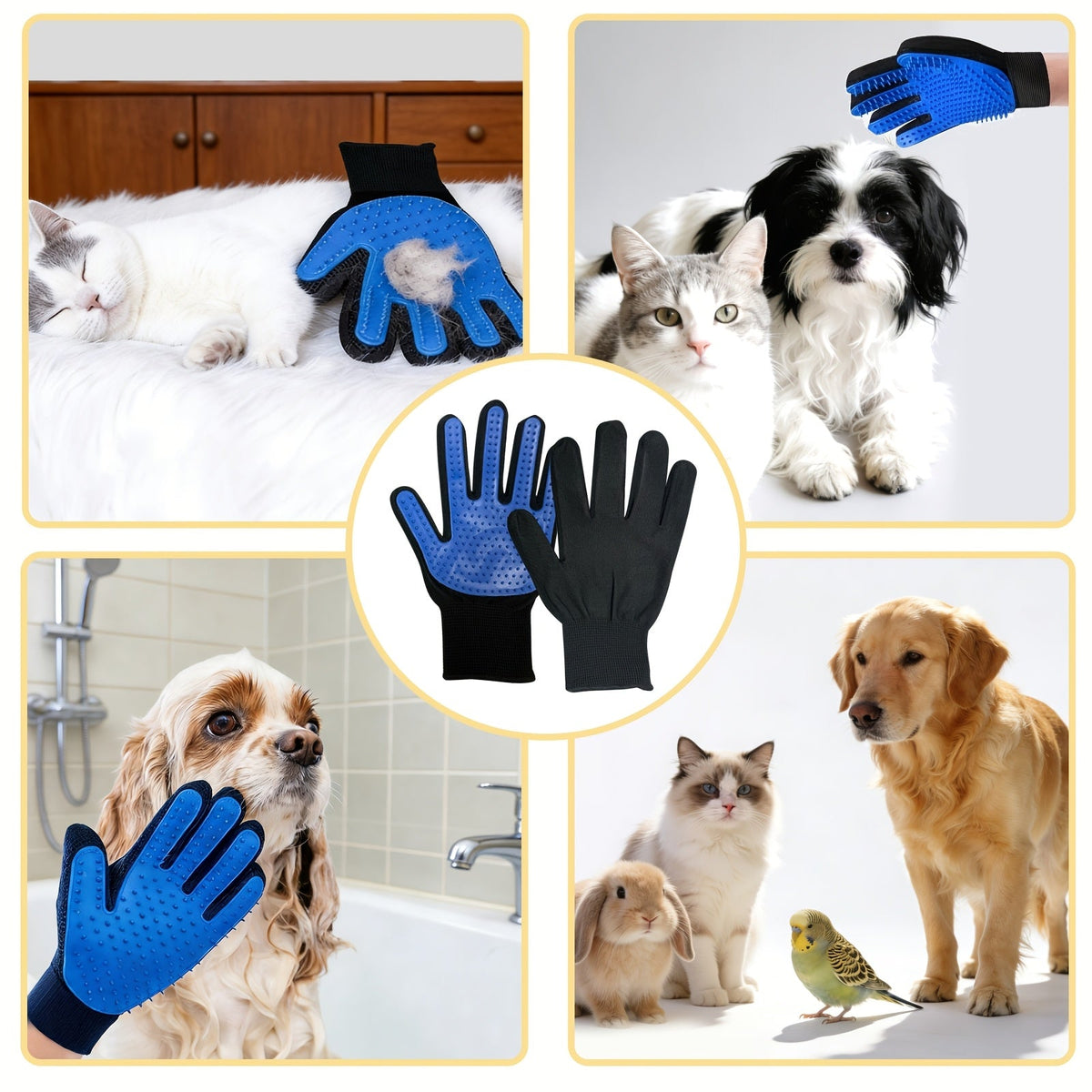 Gants de toilettage – Lot de 2 pour chien & chat – photo produit 3
